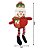 Kit Papai Noel e Boneco de Neve Pelúcia Pendente Natal Perna Miçanga 15cm 4 Peças - Imagem 4