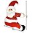Jogo Prendedor de Cortina Natalino Papai Noel Pelúcia Prime 30cm 2 Peças - Imagem 3
