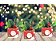 Kit 3 Vasos Cachepot de Natal Cerâmica Papai Noel com Planta Artificial 12cm - Imagem 7