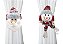 Jogo Prendedor Cortina Natal Papai Noel e Boneco  Neve 20cm - Imagem 1
