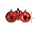 Kit 6 Bolas Natal Mista Glitter, Fosca, Lisa Vermelha 7cm - Imagem 4