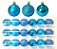 Kit 18 Bolas Natal Mista Glitter, Fosca,  Azul Turquesa 7cm - Imagem 1