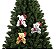 Jogo Mini Urso Pelúcia Natal  Gorrinho e Cachecol 12cm 3 Pç - Imagem 3