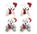 Kit Ursinho Pelúcia Natal com Gorrinho 15cm 4 Unidades - Imagem 1