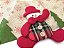 Saia para Árvore de Natal Decorada Rústica Bege e Vermelho Boneco de Neve Xadrez 60cm - Master Christmas - Imagem 4