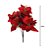 Kit 4 Buquê Natal Bico de Papagaio Vermelho 5 Flores 47cm - Imagem 2