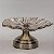 Conjunto Centro de Mesa Vidro e Metal Bronze Vitória Régia Luxo 2 Peças - Tuut - Imagem 3