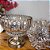 Centro de Mesa Vidro e Metal Bronze Luxo Vitória Régia 22cm - Tuut - Imagem 5