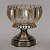 Vaso Centro de Mesa Vidro e Metal Bronze Luxo 16cm - Yangzi - Imagem 2