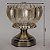 Vaso Centro de Mesa Vidro e Metal Bronze Luxo 16cm - Yangzi - Imagem 3
