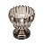 Vaso Centro de Mesa Vidro e Metal Bronze Luxo 16cm - Yangzi - Imagem 1