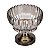 Vaso Centro de Mesa Vidro e Metal Bronze Luxo 22cm - Yangzi - Imagem 1