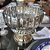 Vaso Centro de Mesa Vidro e Metal Bronze Luxo 22cm - Yangzi - Imagem 3