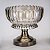 Vaso Centro de Mesa Vidro e Metal Bronze Luxo 22cm - Yangzi - Imagem 2
