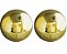 Kit 2 Bolas de Natal Dourado Brilhante Tradicional Grande 14cm - Magizi - Imagem 1