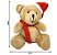 Jogo Urso Pelúcia Natal Branco, Bege e Cinza Grande 25cm Gorrinho e Cachecol 3 Unidades - Master Christmas - Imagem 5