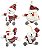Kit 4 Bonecos Pelúcia Pendente Natal 14cm Papai Noel, Boneco de Neve, Rena e Urso - Master Christmas - Imagem 5