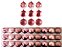 Jogo 27 Bolas Natal Mista Lisa, Glitter e Fosca Rosê 6cm - Master Christmas - Imagem 1