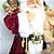 Papai Noel Casaco Vinho Luxo 40cm com Mini Urso Pelúcia, Sino Dourado e Saco Presentes - Master Christmas - Imagem 4