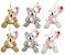 Kit 6 Ursinhos Pelúcia Natal Prime Gorrinho e Cachecol Rosa 12cm - Master Christmas - Imagem 1