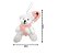 Jogo Mini Urso Pelúcia Natalina Pendente  Cachecol e Gorrinho Rosa 12cm Marrom, Cinza e Branco 3 Unidades - Imagem 2
