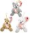 Kit 3 Ursinhos Pelúcia Natal Prime Gorrinho e Cachecol Rosa 12cm - Master Christmas - Imagem 1