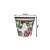 Kit 4 Vasos Cachepot Natalino Melamina Estampa Pinhas e Folhagens 10x10cm - Magizi - Imagem 4