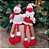 Kit Papai Noel e Boneco de Neve Sentado Perna Mole Pelúcia Vermelho e Branco Candy 48cm - Magizi - Imagem 4