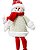 Kit Papai Noel e Boneco de Neve Sentado Perna Mole Pelúcia Vermelho e Branco Candy 48cm - Magizi - Imagem 2