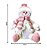 Kit Papai Noel em Pé 40cm e Boneco de Neve Sentado 32cm Rosê Luxo Gorro e Cachecol Crochê - Magizi - Imagem 4
