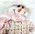 Jogo Papai Noel e Boneco de Neve Em Pé Rosê Luxo 40cm Gorro e Cachecol Crochê - Magizi - Imagem 3