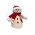 Boneco de Neve Cone Iluminado LED Tricô Vermelho e Branco 30cm - Magizi - Imagem 1