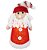 Jogo Papai Noel e Boneco de Neve Cone Iluminado LED Tricô Vermelho e Branco 30cm - Magizi - Imagem 3
