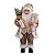 Papai Noel Casaco Champagne Luxo Decorado Saco de Presentes 30cm - Magizi - Imagem 1