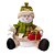 Jogo Papai Noel e Boneco de Neve Pelúcia Scoth Sentado Xadrez Verde e Vermelho 36cm - Magizi - Imagem 5