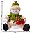 Jogo Papai Noel e Boneco de Neve Pelúcia Scoth Sentado Xadrez Verde e Vermelho 36cm - Magizi - Imagem 3