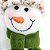 Kit Papai Noel e Boneco de Neve Pelúcia Pendente 25cm Tricot Scoth Xadrez Vermelho e Verde 4 Peças - Magizi - Imagem 5