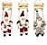 Kit 3 Bonecos Papai Noel na Gangorra Rústico Decorado Mix Vermelho, Xadrez e Cinza 24cm - Magizi - Imagem 1