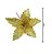Kit Flor Natal Bico de Papagaio Pick Veludo Glitter Dourado 20cm 4 Unidades - Magizi - Imagem 2