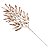 Kit 3 Galhos Natal Folhagens Metalizadas Glitter Rosê Gold 40cm - Magizi - Imagem 3