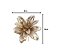 Kit Galho Arranjo Flor Natal Gliter Champanhe 8cm 4 Un - Imagem 3