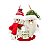 Placa Trenó Papai Noel e Boneco de Neve Funny Madeira e Pelúcia 25cm - Magizi - Imagem 1
