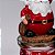 Kit 2 Mini Potes Vidro Tampa Cortiça Decorado Papai Noel Resina 13cm - Magizi - Imagem 6