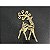 Kit Rena Gliter Dourado Pendente 13cm 6 Pç Enfeite Árvore - Imagem 3