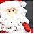 Kit 6 Bonecos Pendentes Pelúcia Papai Noel Vermelho e Branco 16cm - Master Christmas - Imagem 3