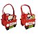 Kit 2 Cachepô Feltro Natal Carro com Alça Decorado Papai Noel e Boneco de Neve 20cm - Master Christmas - Imagem 1