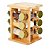 Porta Condimentos Giratório Bambu Eco Prime 12 Potes Tampa Dourado Gold - Lívon - Imagem 1