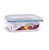 Pote Vidro Retangular Tampa Hermética com Travas 1040ml - Quality House - Imagem 1