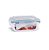 Pote Vidro Retangular Tampa Hermética com Travas 370ml - Quality House - Imagem 1