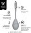Jogo Utensílios de Cozinha Colher, Espátula e Concha Silicone Cinza - Quality House - Imagem 2